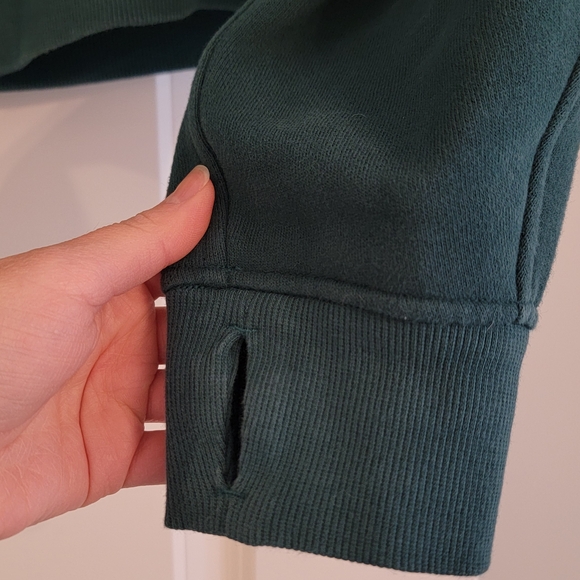 lululemon athletica Forest Green Cropped Crew Sweatshirt - Picture 5 of 6